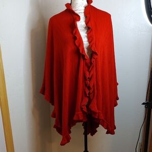 Red Cape Sweater Vintage Collection Eighteen Soft Warm Feminine Timeless SZ: L